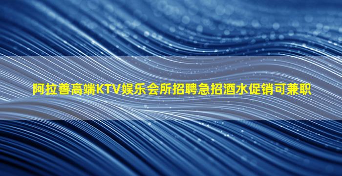 阿拉善高端KTV娱乐会所招聘急招酒水促销可兼职